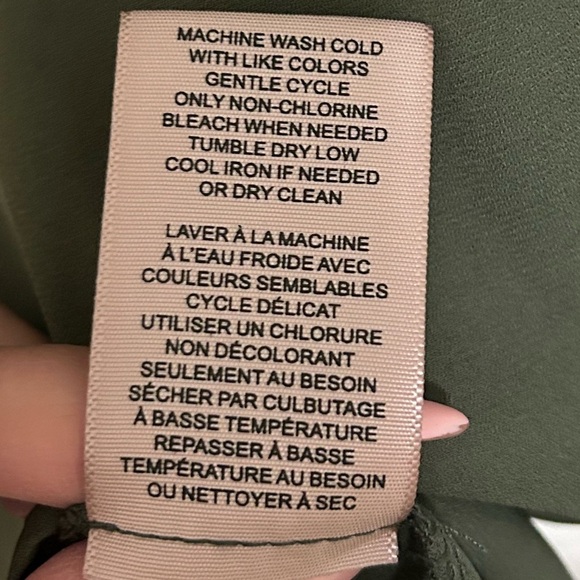 Philosophy plus size olive Green Lace Cap Sleeve floral blouse- size 1X - Picture 2 of 7